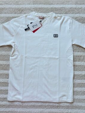 Valentino White Short-Sleeve Logo Patch T-Shirt